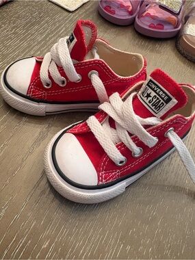 Converse Kids Red Chuck Taylor All Star Low Top Sneakers